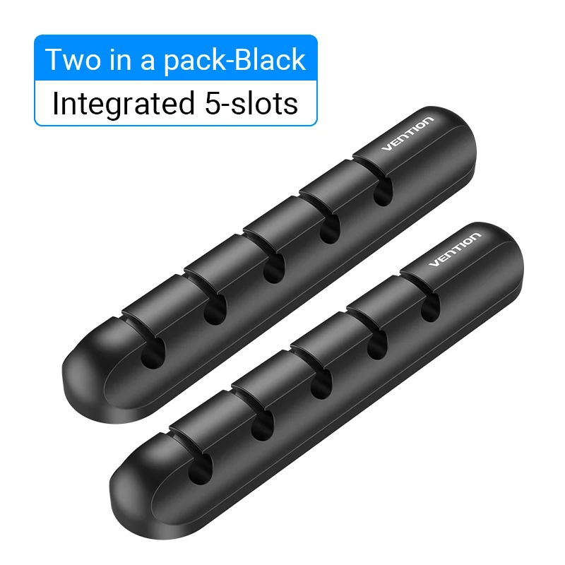 Vention Adhesive Cable Organizer Desktop Cable Management Holder for Desktop USB Charging Cable Mouse Power Cord Silicone Clips: GRAY