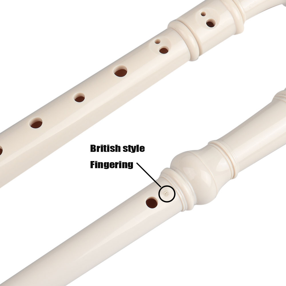 C Key-clarinete Soprano desechable con 8 agujeros para niños, instrumento para principiantes con tabla de huellas, palo de limpieza