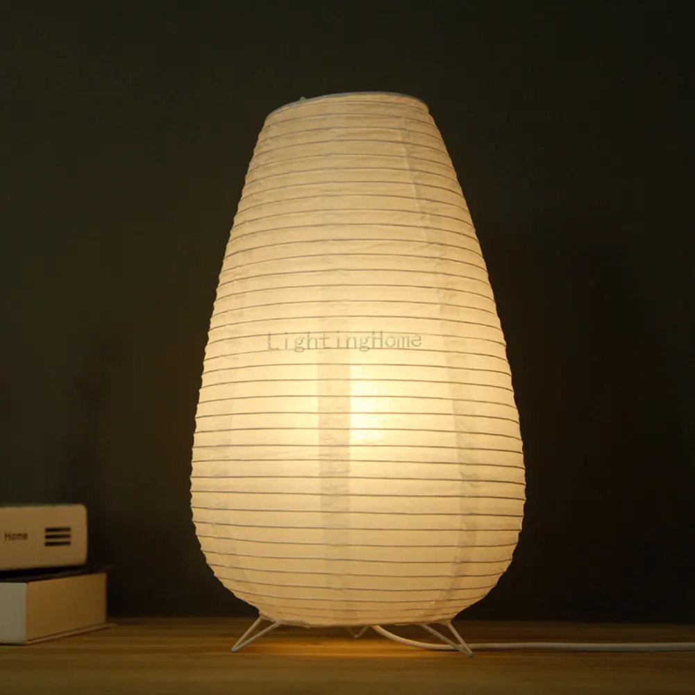 FAROL DE PAPEL nórdico de estilo japonés, sala de estudio moderna para lámpara de mesa, dormitorio, mesita de noche, iluminación LED, decoración,