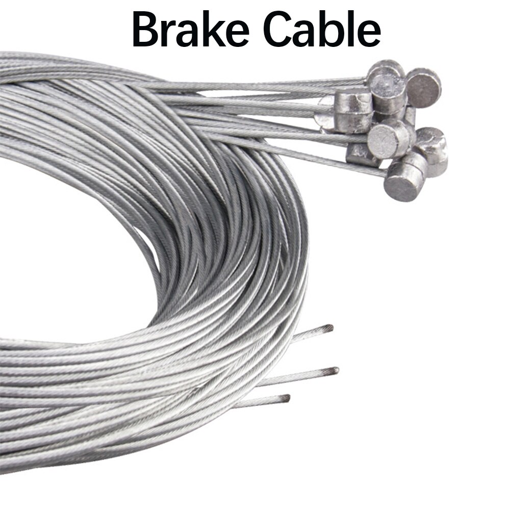 50Pcs Mountain Bike Brake Cable Bicycle Brake Line Shifter Gear Cable Wire for MTB or Road Bikes