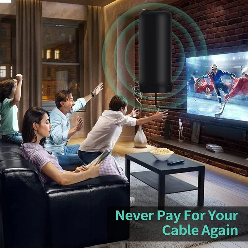 Powerful Outdoor Indoor Strong Signal HDTV DVBT2 HD 4k Full TV Signal Amplifier Digital Antenna For High-Range TV