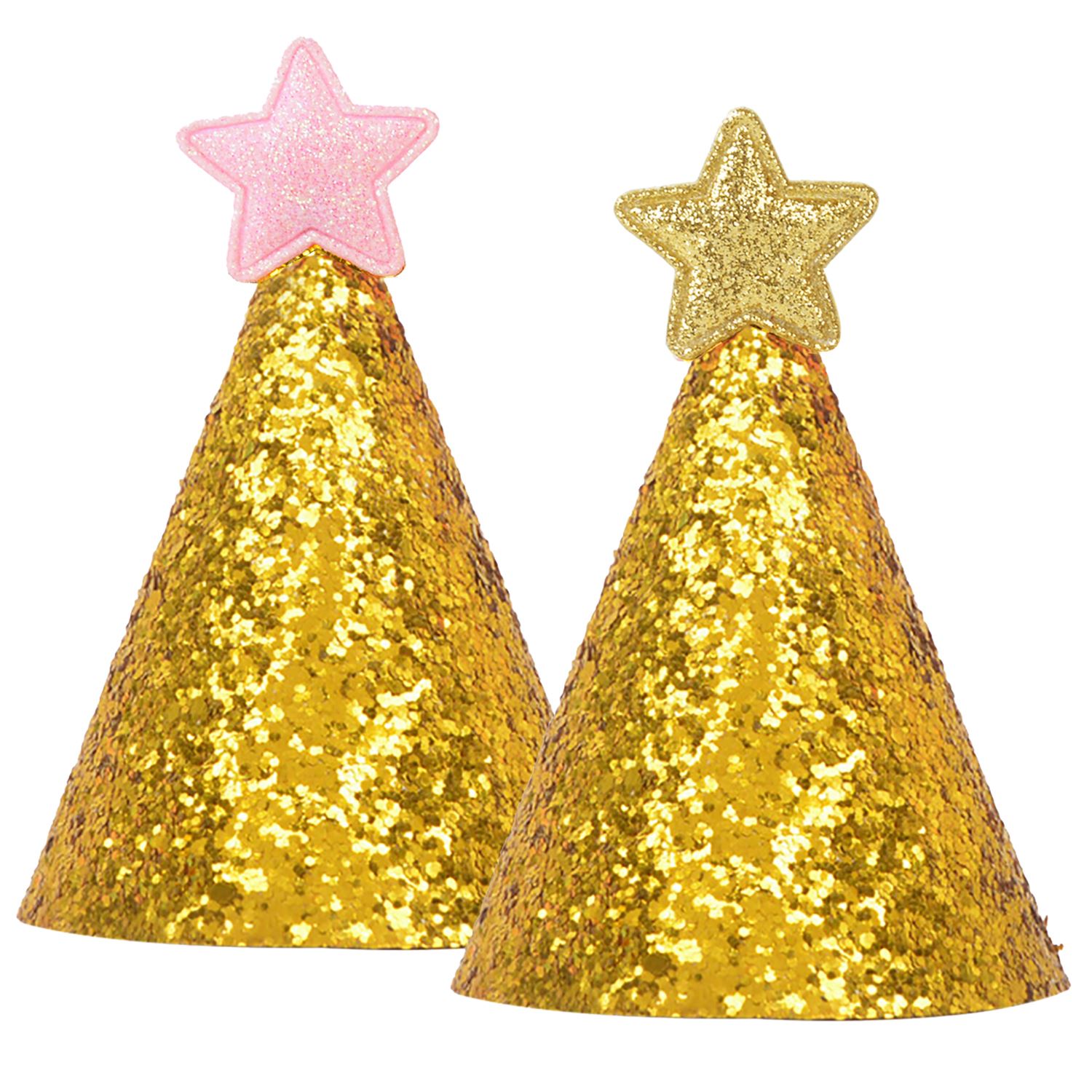 2 uds mascota cumpleaños sombrerería de gorras sombrero traje de de sombreros brillo lentejuelas sombreros con estrellas ropa para mascotas Ropa Accesorios: Default Title
