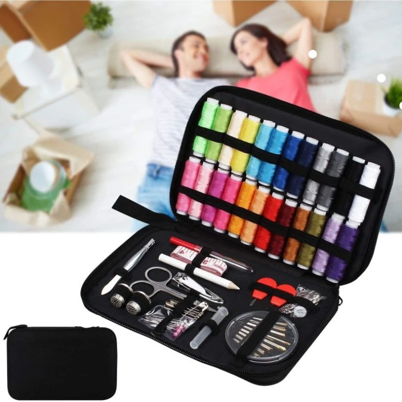 Kit de costura para mamá Abuela Mujeres Hombres Adultos Niños Adolescentes Principiantes Niños Viajero, Suministros de costura portátiles Accesorios