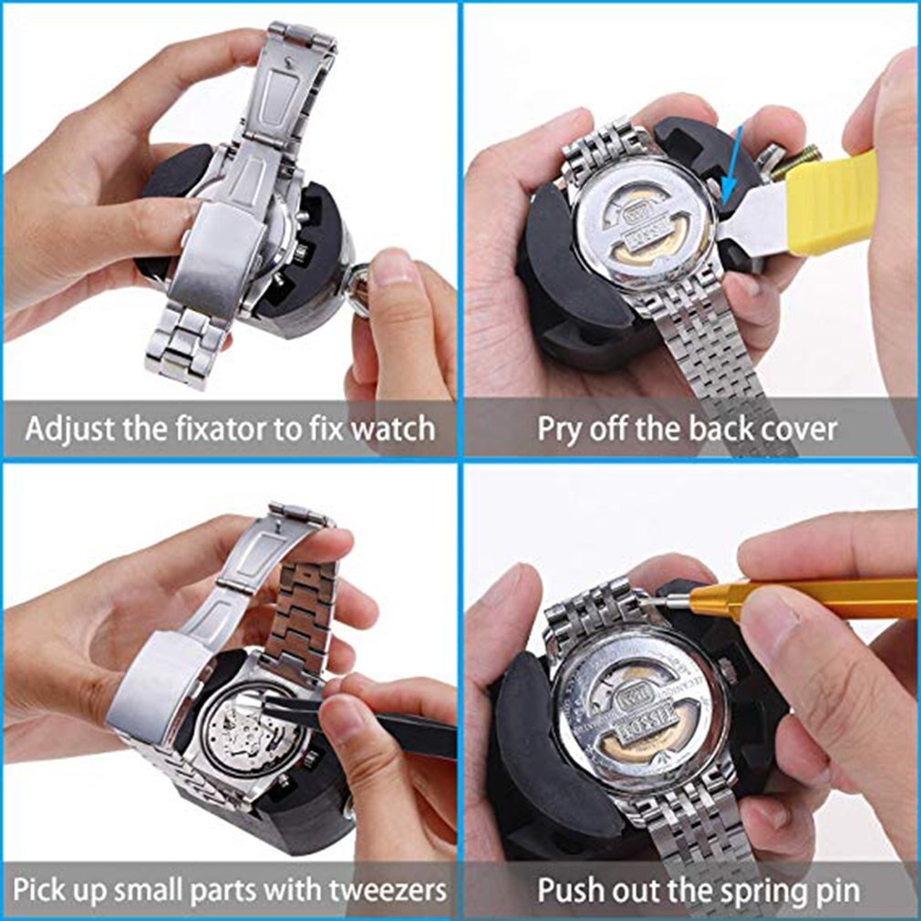 151Pcs Multi-Function Watch Repair Open Back Cover Remove Strap Watch Repair Kit Set Watch Repair Hardware Tools
