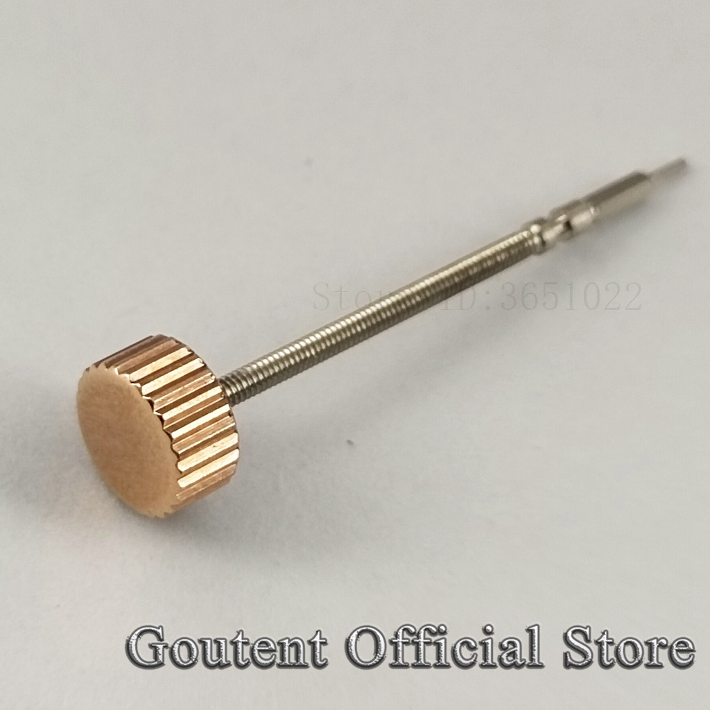 Goutent Rose Gold Steel Watch Crown With Stem Fit 6497/6498 Seagull ST3600/3620 Movement