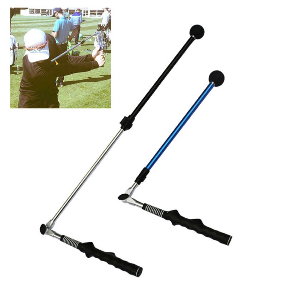 Golf träningshjälpmedel träningsverktyg golf swing tränare mångfärgad med handgrepp kan korrigera golfspelarens position 1 st