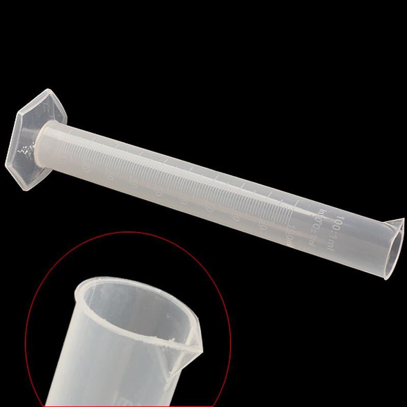 1 st 100ml plastmätcylinder för laboratoriematerial kemiinstrument verktyg skollaboratoriematerial