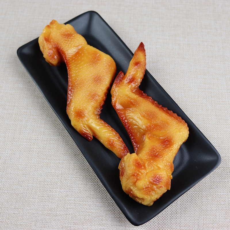 2pcs Festive Artificial PVC Simulated Chicken Wing Leg Model Roast Decorations Foods