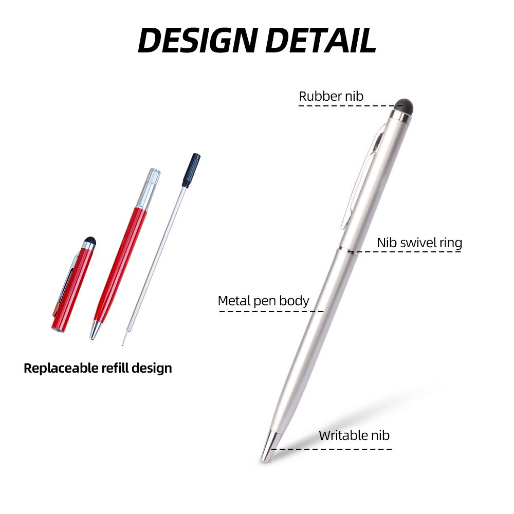 2 in 1 Universal Stylus Pen Drawing Touch Screen Pens Pencil For IPad iPhone Tablet Android Smartphone Touch Screen Accessories