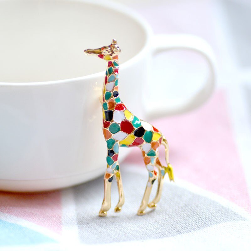 Giraffe Broches Voor Vrouwen Leuke Animal Broche Pin Mode-sieraden Goud Kleur Cadeau Voor Kinderen Prachtige Broches