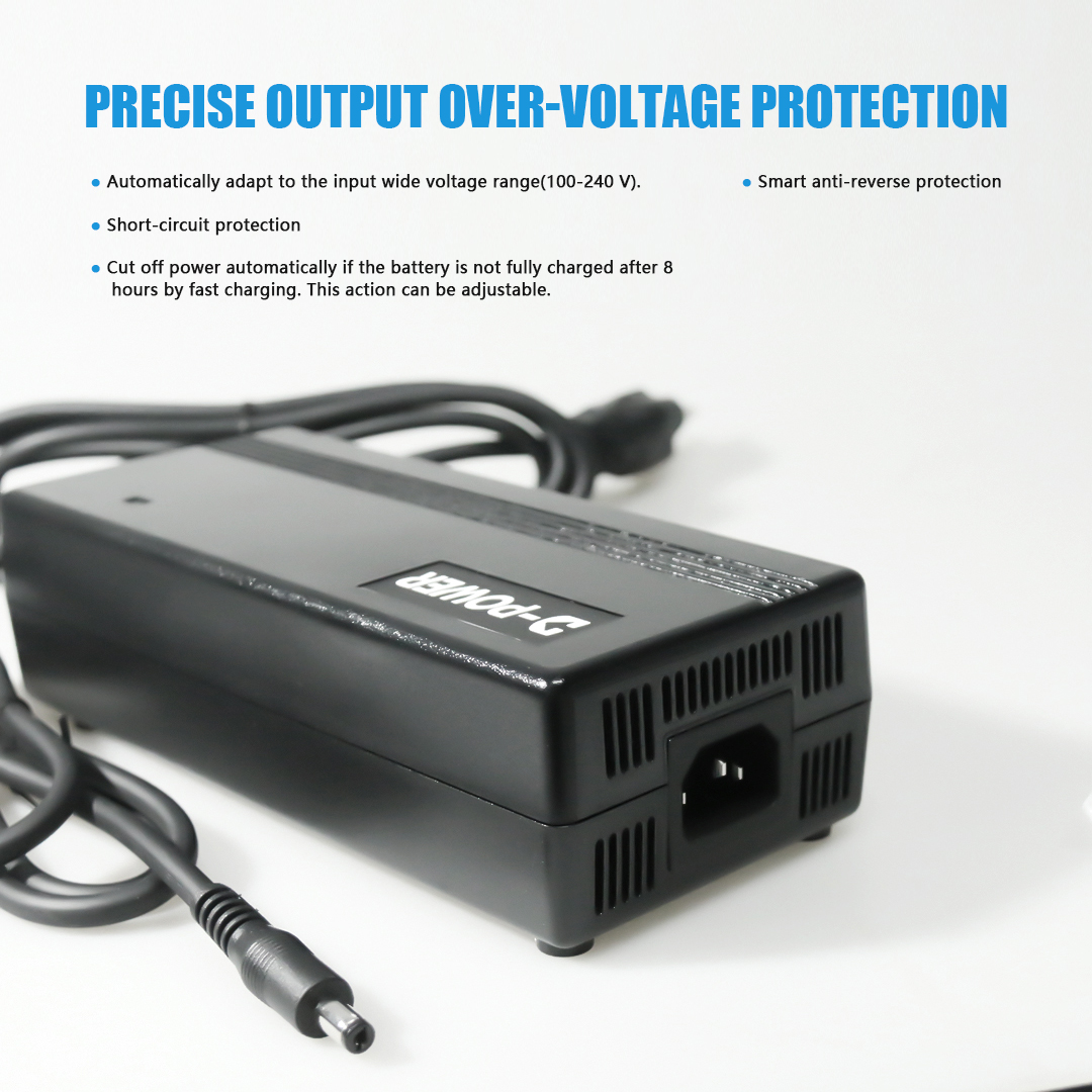 Cargador de bicicleta eléctrica 36v/48v/52v 2A 3A AU/EU/US/UA cargador de batería Ebike con enchufe DC2.1 para batería de litio 36/48/52v