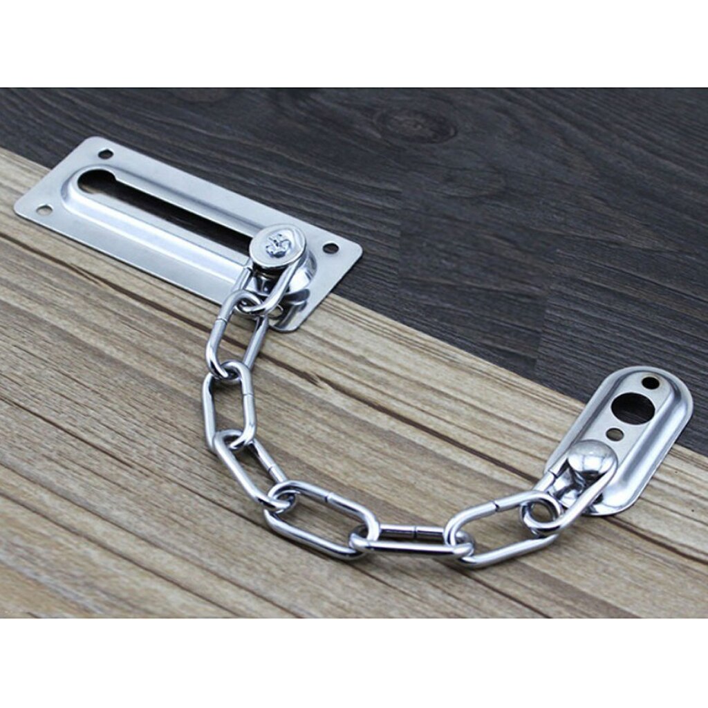 Sicherheit Tür Schutz Kette sperren Restrictor Schloss Riegel Rutsche Kette 16cm: Silber-