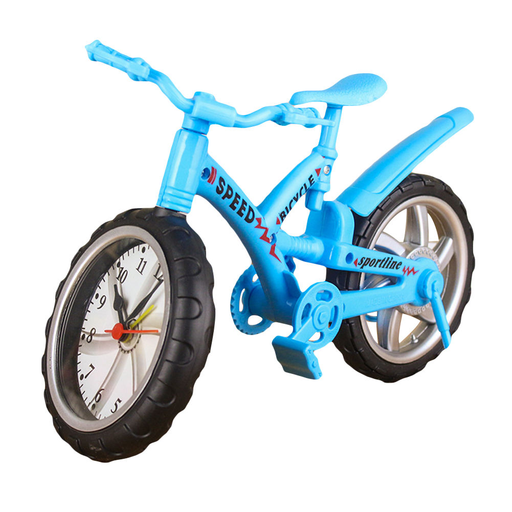 Miniatuur fiets in de vorm van een fiets, wekker met tijdweergave, decoratie voor studenten, wekker voor thuis, kantoor, horloge
