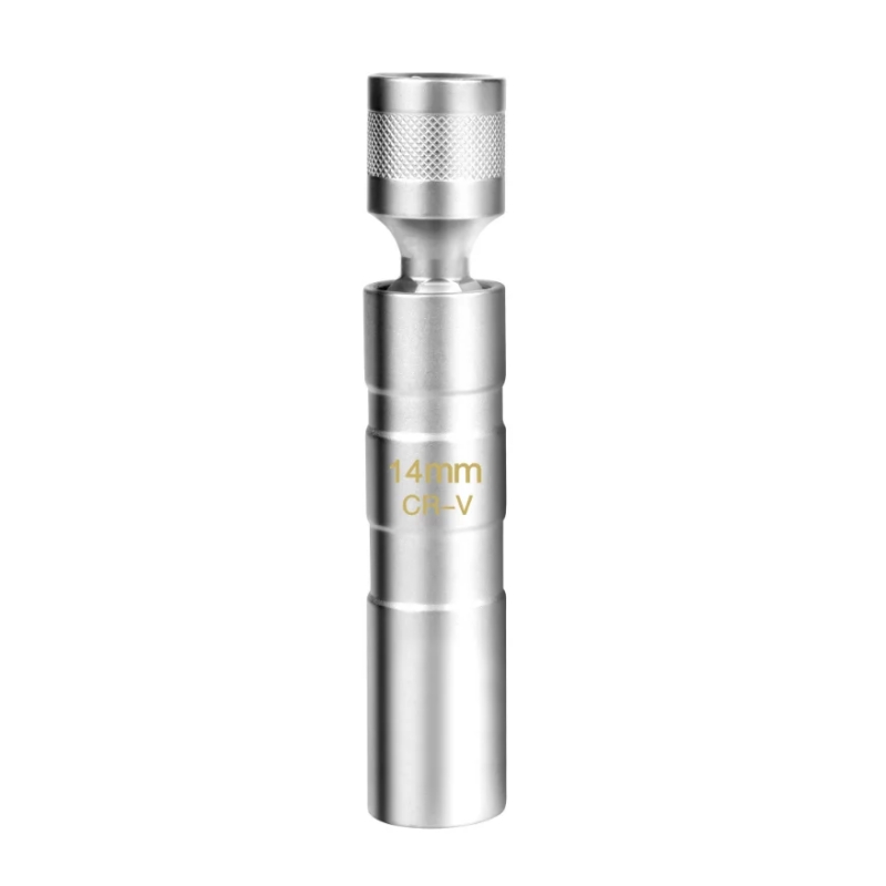 14-16mm Spark Plug Socket Removal Tool Car Spark Plug Special disassembly tool 3/8 Repair set Spark Plug Key Gap Tool Wrench: Light Grey