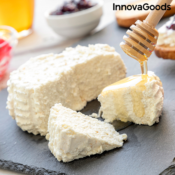 Moule pour fabrication de fromage frais, avec manuel et recettes, Freashy InnovaGoods