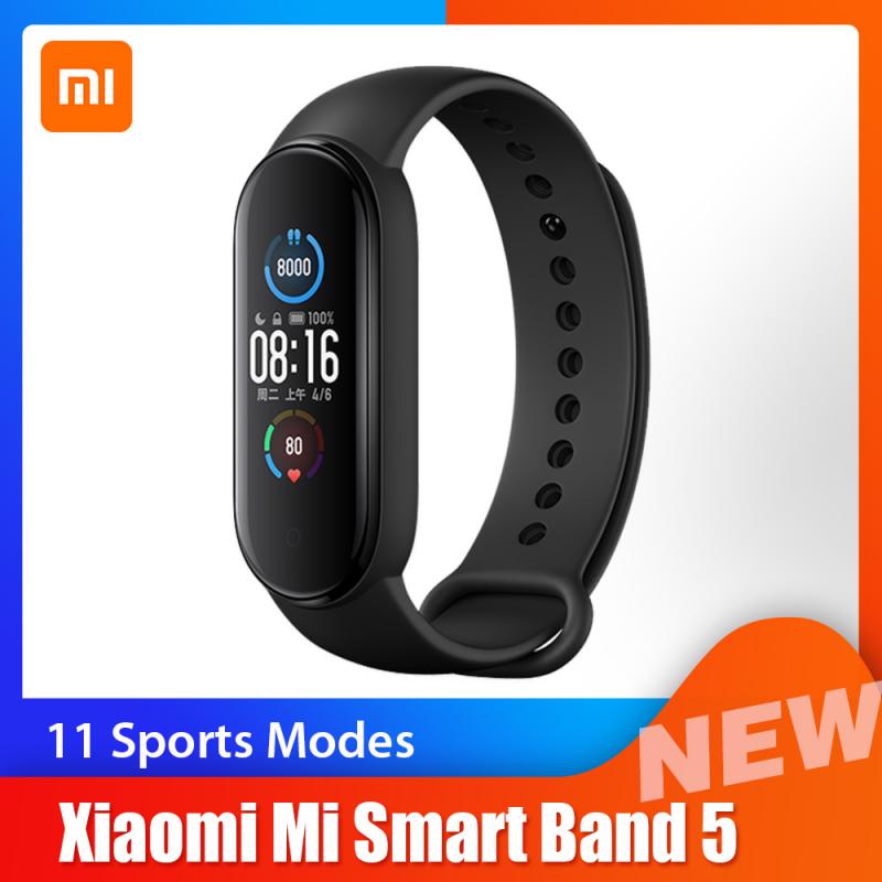 Original Xiaomi Mi Band 5 Smart Bracelet 1.1" AMOLED Colorful Screen Heart Rate Fitness Tracker Bluetooth 5.0 Waterproof Miband5