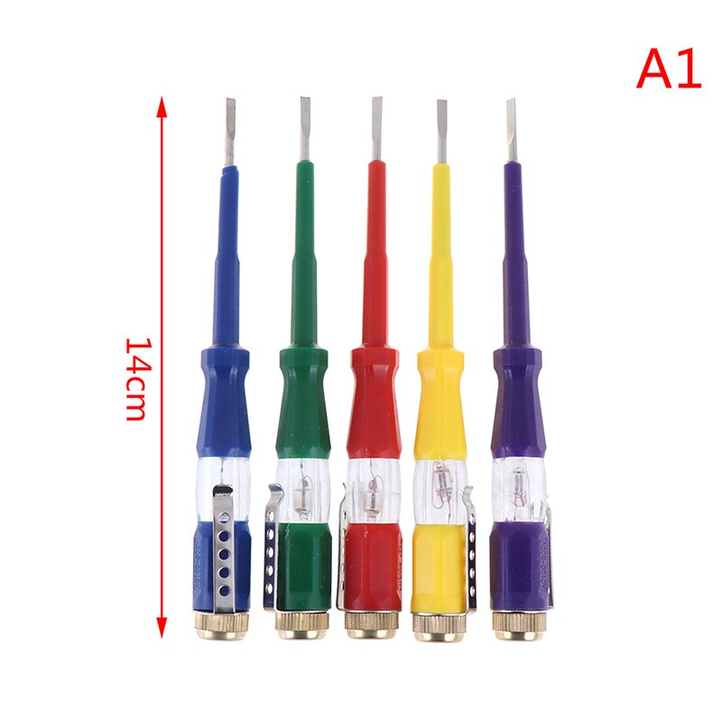 14cm,19cm 220V Waterproof Induced Electrical Tester Screwdriver With Indicator Light Random: S