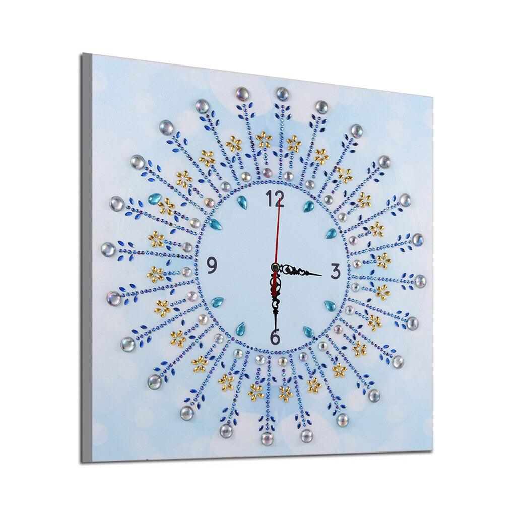 Reloj de pared de punto de cruz con pintura de diamantes Forma especial DIY 5D, manualidades con bordado de diamantes, decoración de lienzo, reloj, recién llegado 325