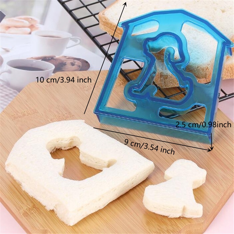 Coupe-sandwich pour enfants, moule JxMold, document aléatoire, forme mignonne, parfait pour les boîtes à lunch Bento, accessoires, 1 pièce, 7 pièces: vert militaire