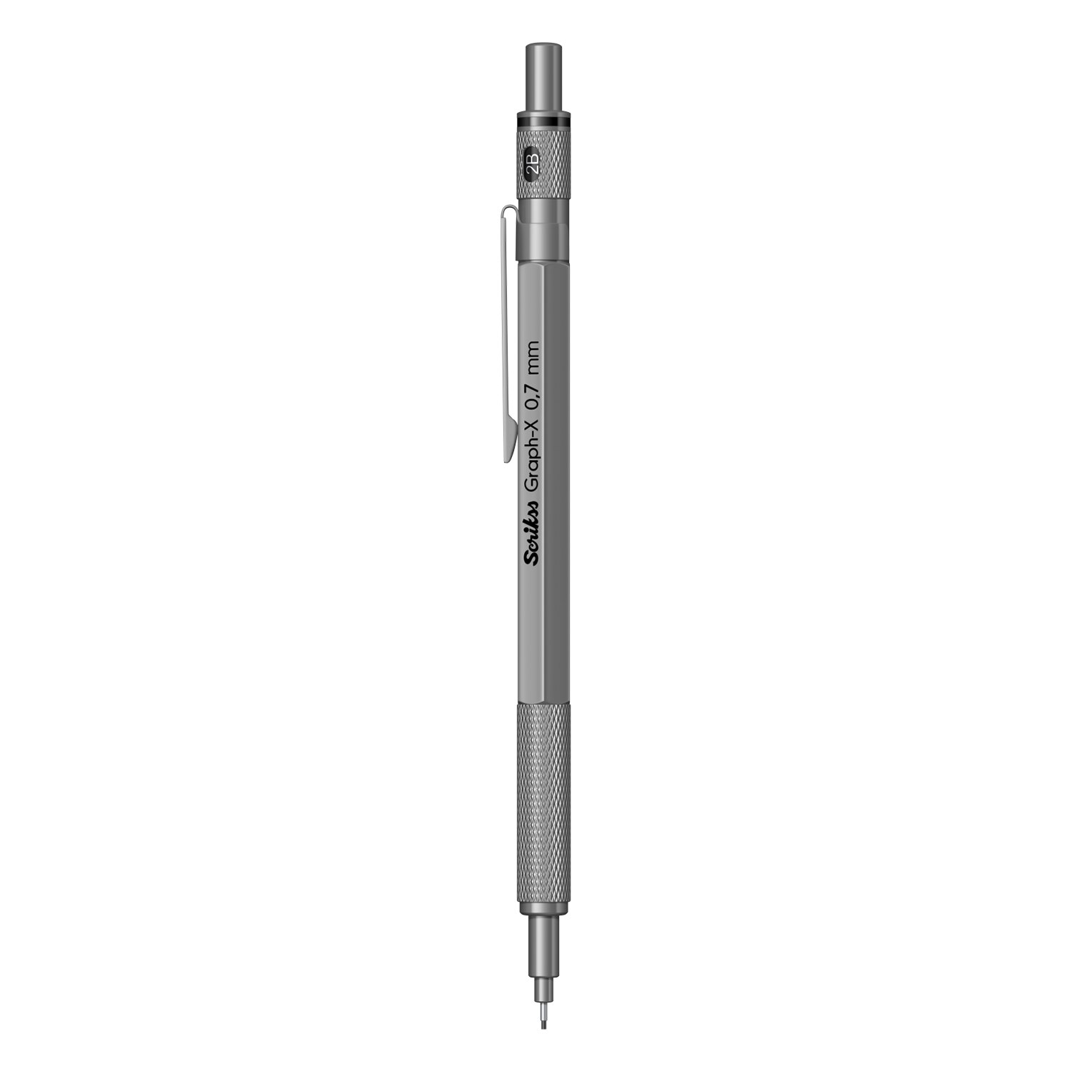 Scrikss Graph-X Metal Mechanical Pencil 0.7mm-0.5mm Drawing Writing Activity Pencil Art Student School Office supplies Refills stationery stationary pencils colored pencils: Satin Gray 1 PCS 0.5mm