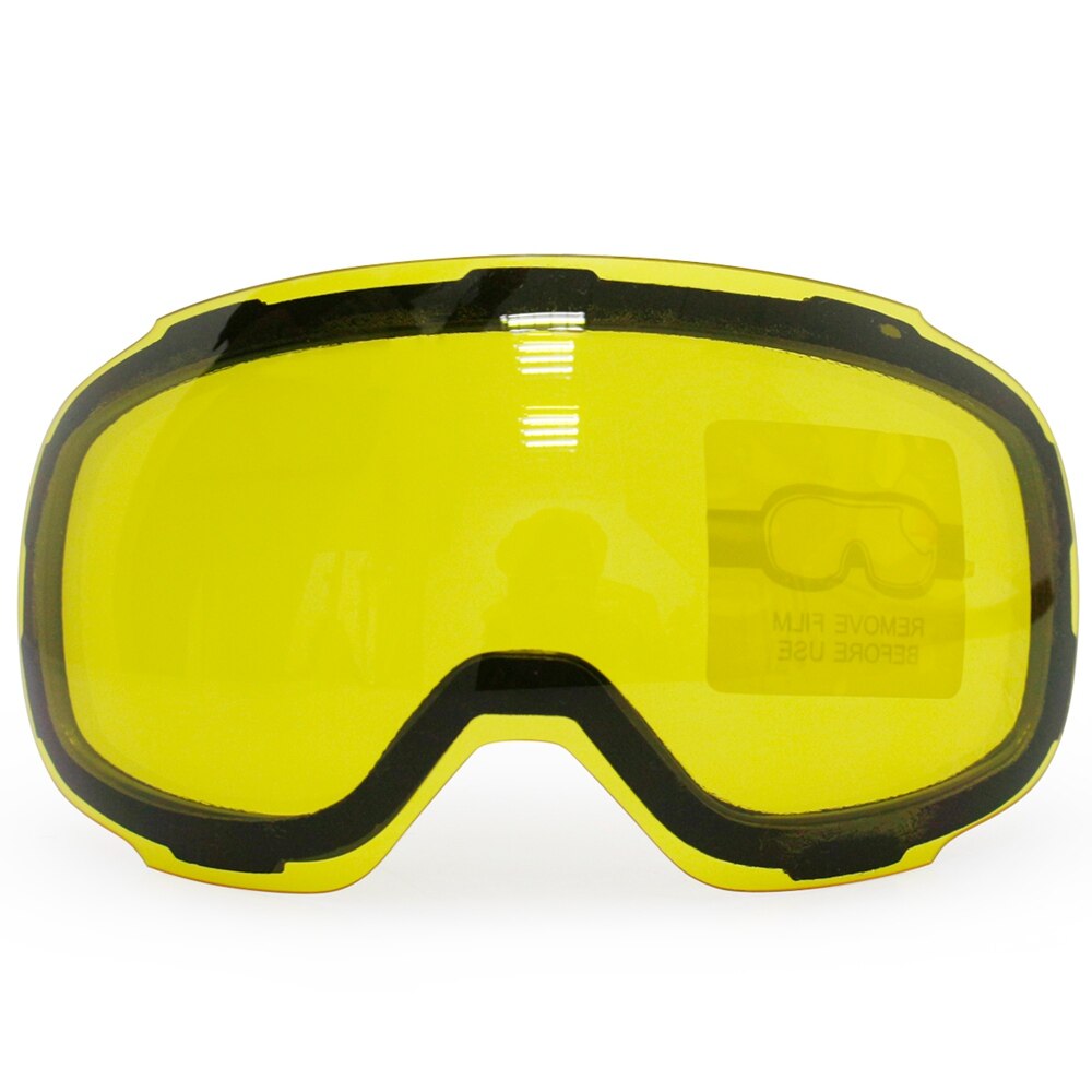 Copozz Originele GOG-2181 Lens Geel Opgeluisterd Magnetische Lens Voor Ski Goggles Anti-Fog UV400 Sferische Ski Bril Night Skiën lens