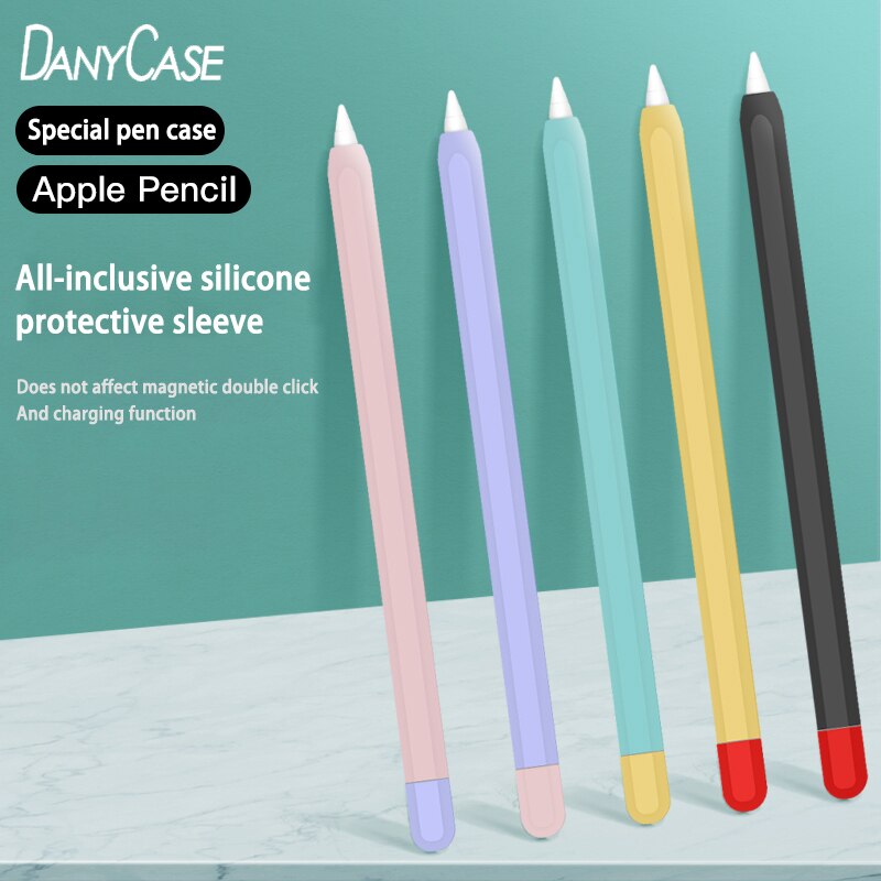 Cukierki miękkiego silikonu piórnik dla Apple ołówek 2 1 rysik Tablet pióro ekran dotykowy rysunek pióro pokrywa dla iPad ołówek