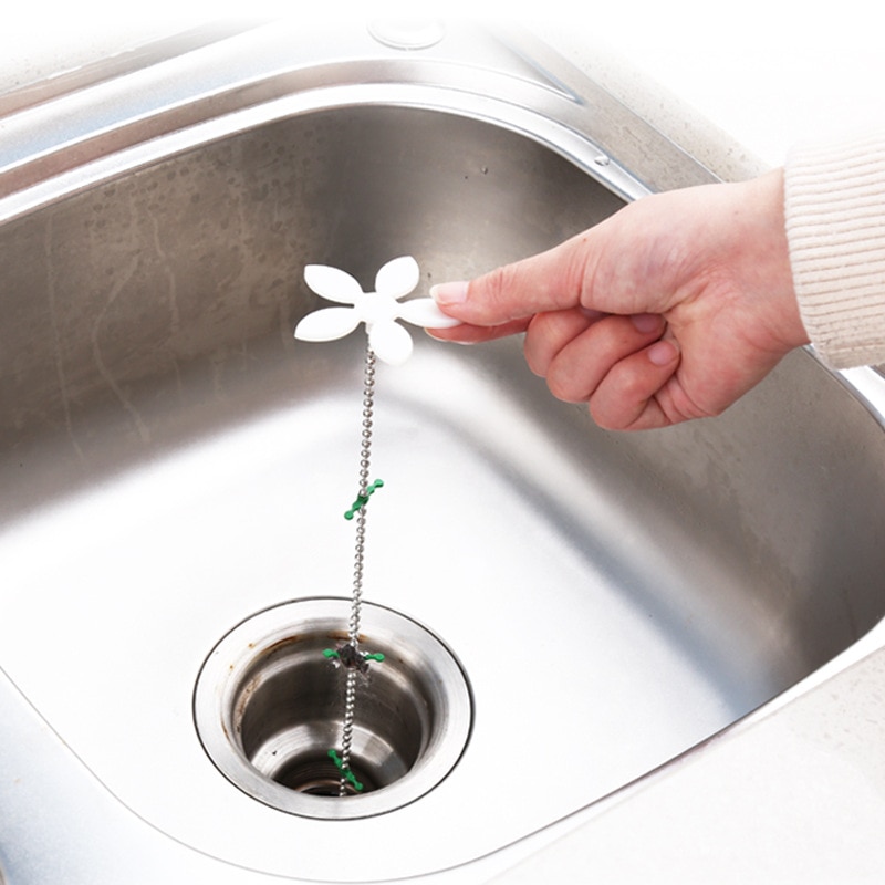 Riool Hair Cleaner Kleine Bloem Ketting Aanrecht Pijpleiding Schoonmaken Haak Artikel Badkamer Anti-Blocking Drainage Faciliteit