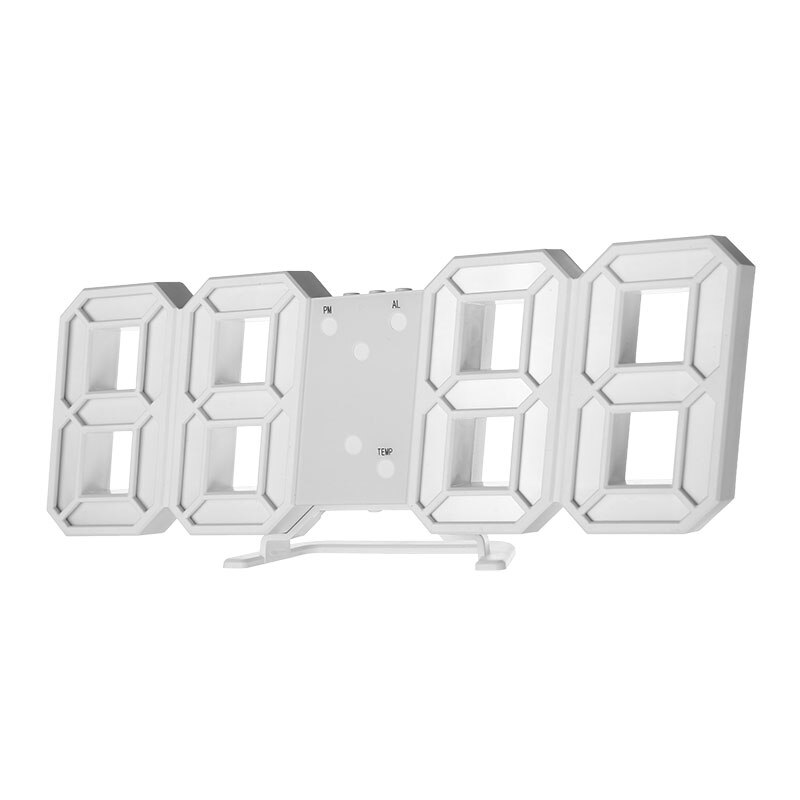 3D LED Digital Number Clock Wall Digital Alarm Clock Timer Night Light Home Office Bedroom Bedside Hanging Clock
