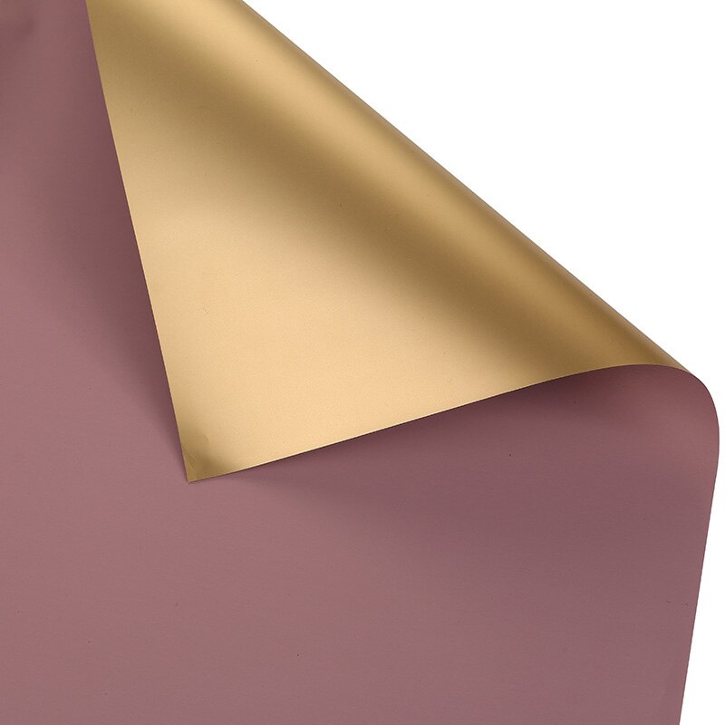 5pcs/set 58*58cm luxury turn gold flower wrapping paper waterproof paper DIY wrapping wedding decoration: Light purple