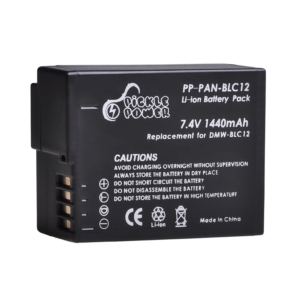 1440mAh DMW-BLC12PP BLC12E DMW-BLC12 Batteria & LED Dual Caricabatterie per Panasonic Lumix DMC DMC FZ1000 FZ200 FZ300 G85 G5 G6 g7 GH2 GX8.: 1 Battery