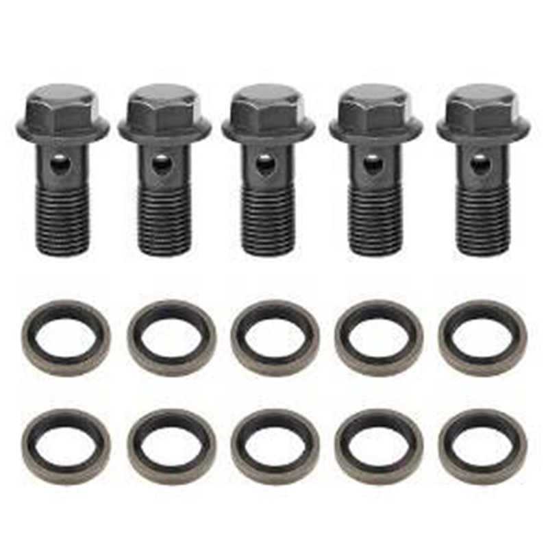 Dual Line Hose Dirt Pit Bike Motorcycle Double Banjo Bolt 2pcs M10*1.25Pitch Brake