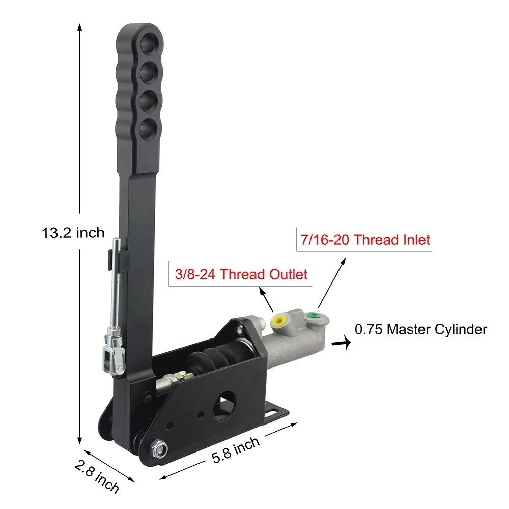 335Mm Universele Verticale Hydraulische Handrem Voor Jeep Wrangler Yj/Tj 1987 - 2006 Handrem Voor Toyota Corolla