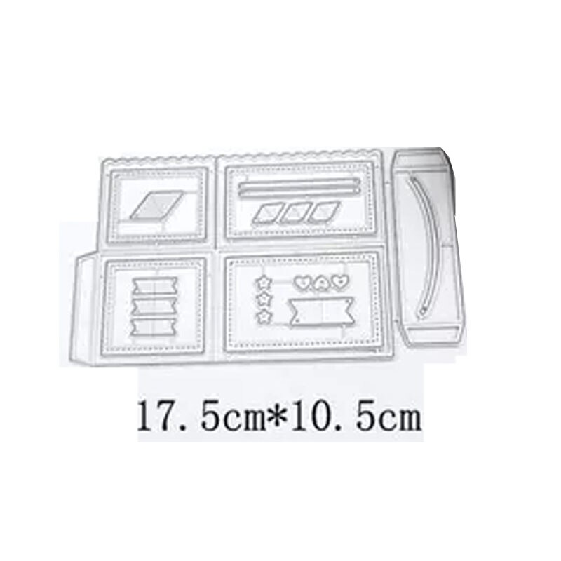 MESOPOTAMIA DIY Scrapbooking birthday Love Party Explosion Box Die Cutting Dies Decorative Embossing Silver Dies Cutting: SH318