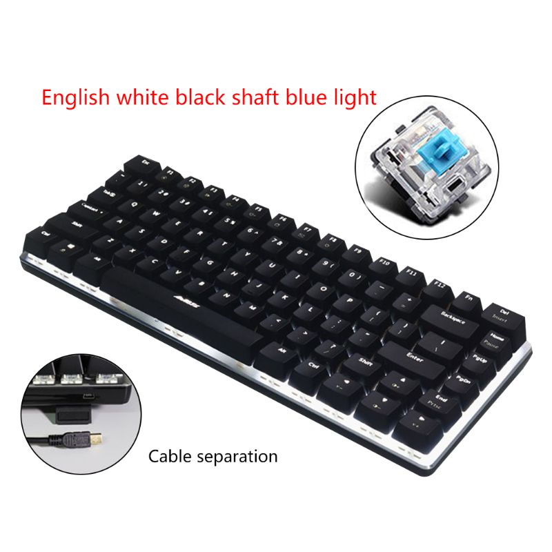 1 Pc Ajazz AK33 82 Toetsen Mechanische Toetsenbord Russisch/Engels Layout Gaming Toetsenbord Rgb Backlight Schakelaar Bedraad Toetsenbord: 6