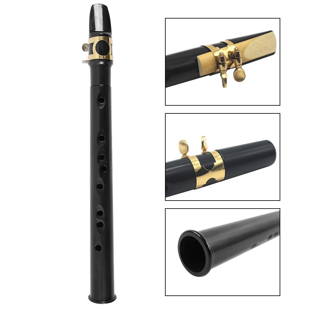 Portable 8-Hole Mouthpiece Black Sax Mouthpiece Saxophone Parts Tenor for Musical Instrument Music ABS Saxophone