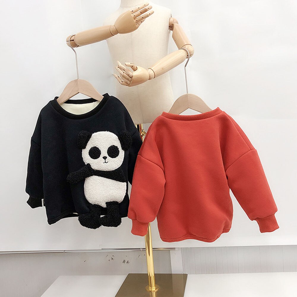 Benemaker vêtements pour enfants garçons pour fille pull d'hiver vêtements tout-petit enfant panda sweats polaire haut vêtements pour enfants  na525