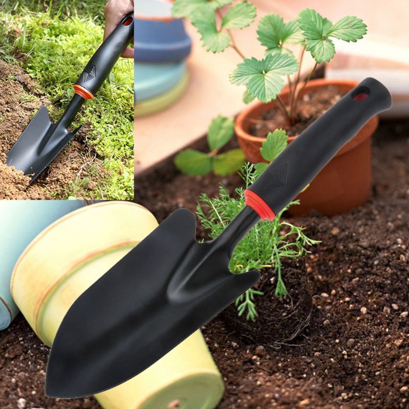 Portable Black Garden Weeder Shovel Spade Multipurpose Tough Carbon Steel Tool X4YE