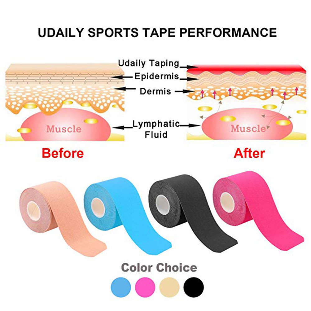 Kinesiologie-Band Kinesio Band Griff Bänder sportlich Erholung elastisch Kneepad Muskelschmerzlinderung Knieschützer Unterstützung Bandage Fitness