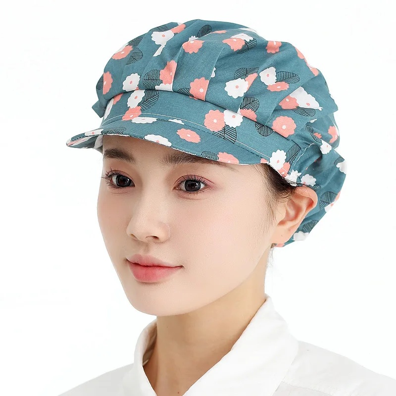 Damen-Kochmütze für sterben Küche, ölbeständig, rauchfrei, zum Kochen, kochendes Öl, spritzwassergeschützt, Heimarbeitskappe, Fabrik-Staubschutz: Grün