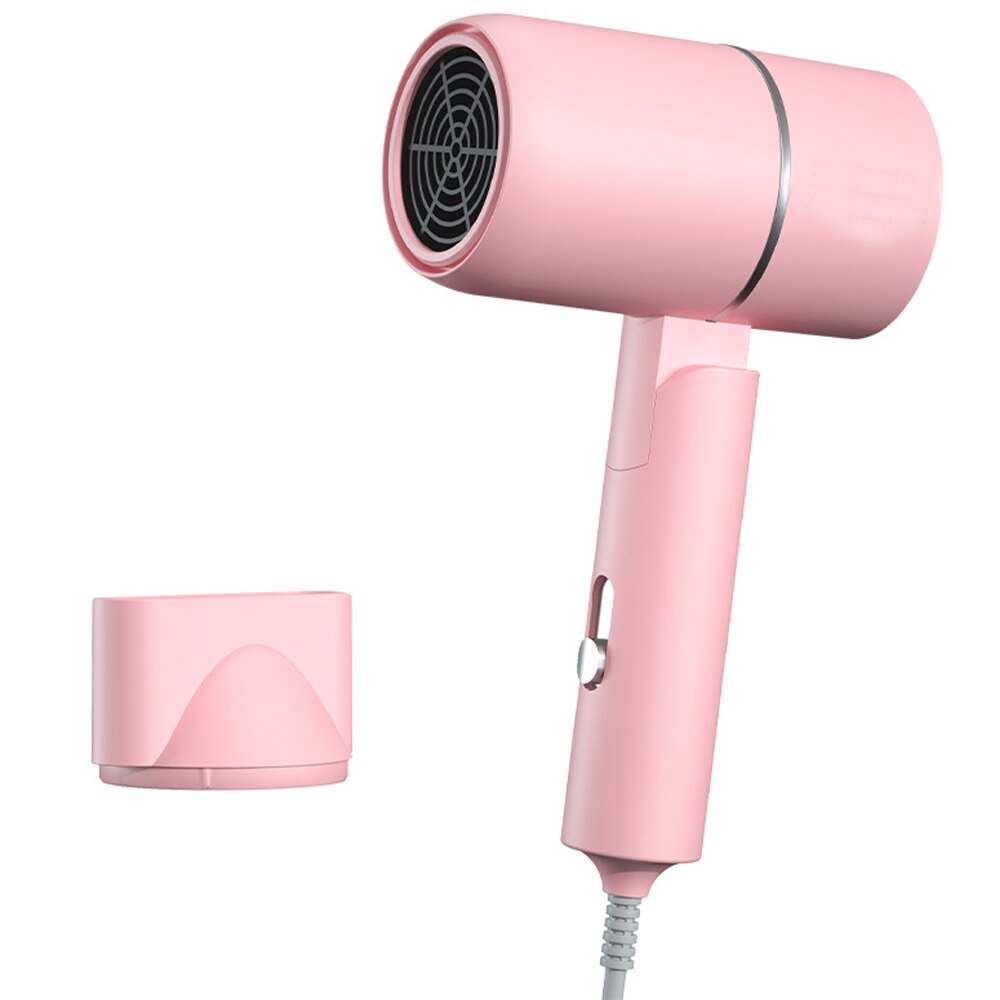 Hammer Folding Hairdryer Electric Dryer Salon Blowdryer And Cold Wind Hair Drying Tools: Pink