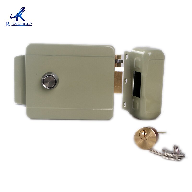 Anti-theft Electric Rim Lock For Metal Door Gate China Rim Lock Access Control System Electric Control Lock Video Door Phone: Right Front Open