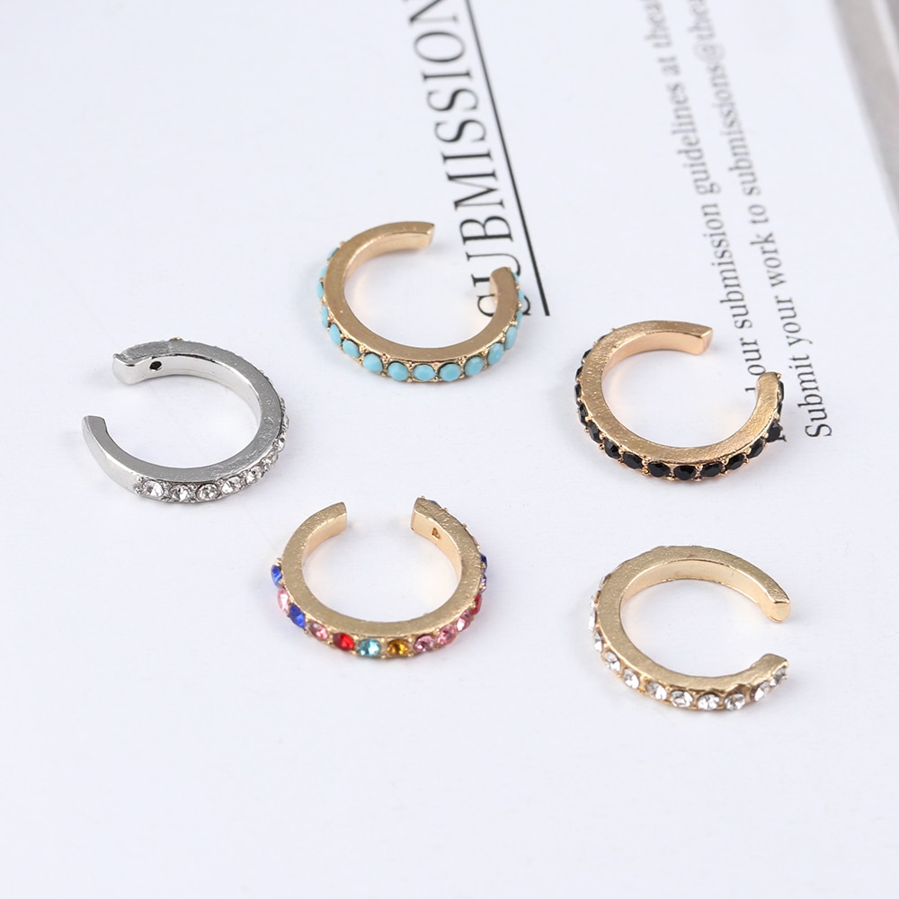 1/2 PC Minimalistischen ohr schnalle schmuck ohne ohr Clip ohrringe Koreanische Ausführung von ohr schnalle ohne See Ring ohr schnalle schmuck