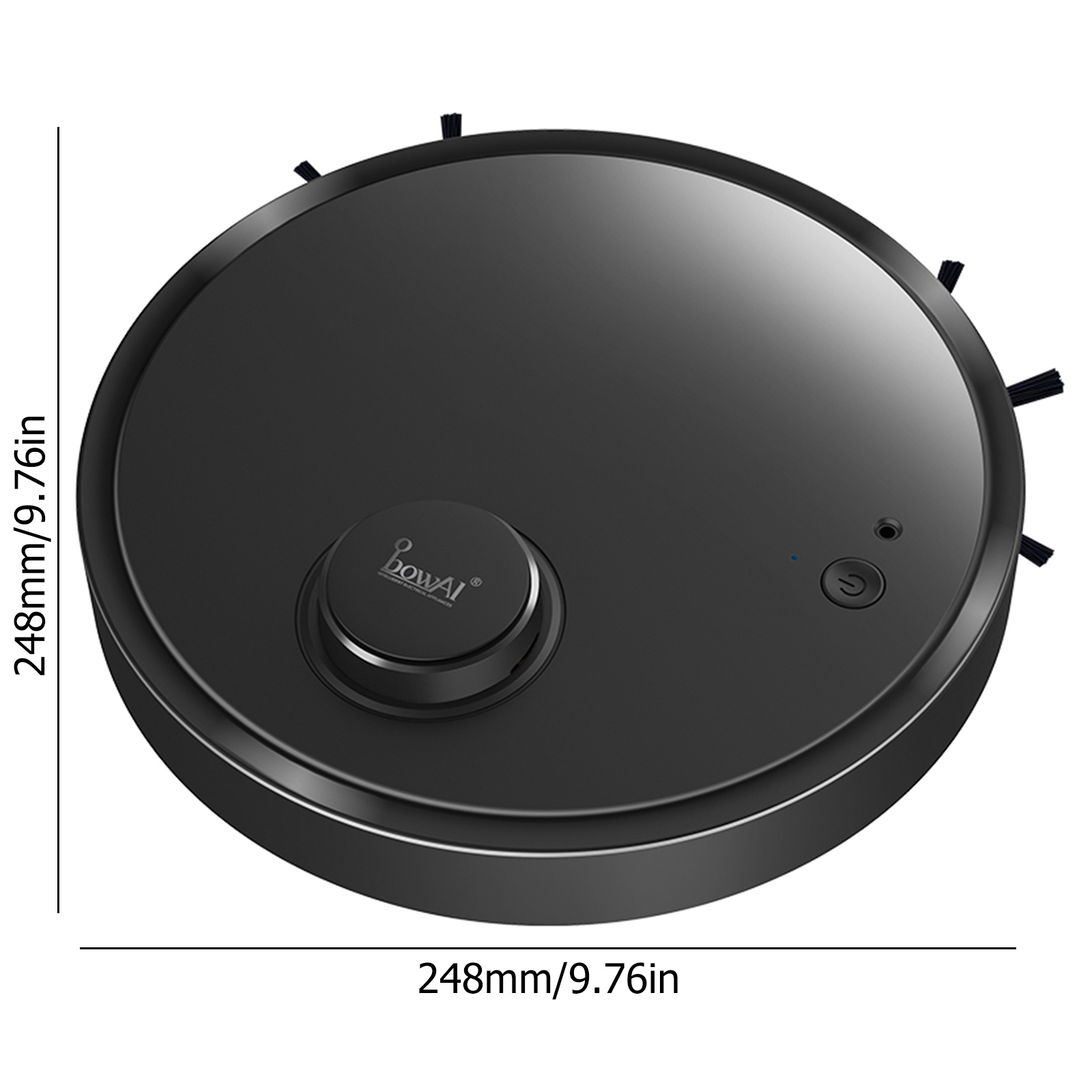 Robot Vacuum Intelligent Multiple Cleaning Modes Vacuum For Pet Hairs Hard Floor Carpet Household Cleaner Three In One Machine: Black