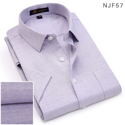 Sommer turndown kragen kurzarm Oxford stoff weichen druck Geschäft männer Clever lässig Hemden mit brust tasche S-4xl 8 farbe: PJNJF57 / S
