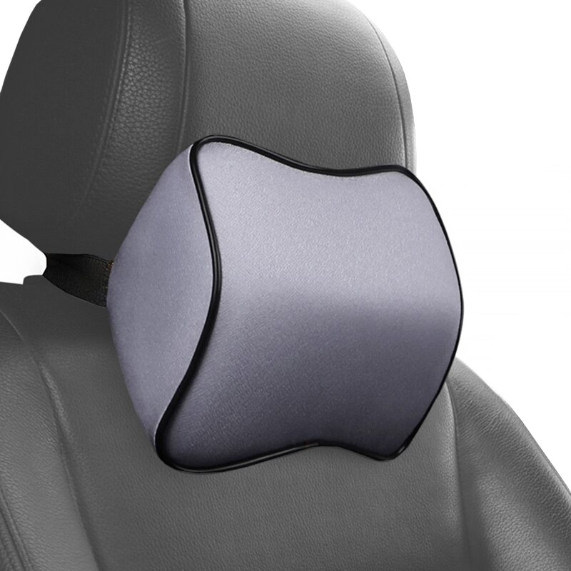 Suporte lombar de apoio para costas de carro, almofada universal de espuma de memória padrão para o assento de carro para escritório: Neck Pillow Gray