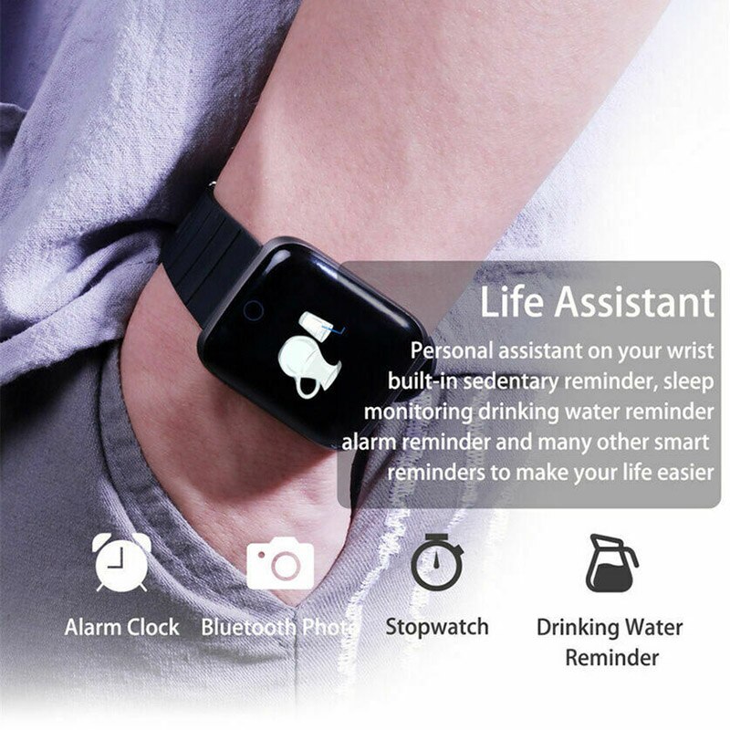 Smart Band Watch - Fitness Tracker Blood Pressure Heart Rate Monitor - Color LCD Touch Screen