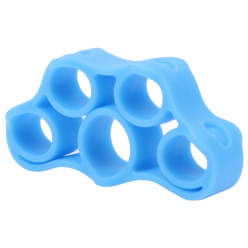 Finger modstand bånd finger hånd greb muskel styrke træning elastisk bånd gummibånd hånd stretch expander fitness udstyr: Blå