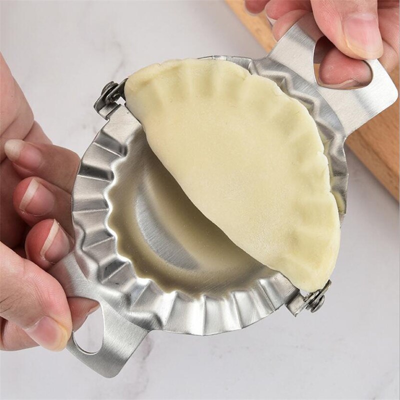 Dumplings Artefact Handleiding Rvs Dumplings Mold Keuken Klein Gereedschap Dumplings Wrapper Cutter Making Machine Jiaozi Tool