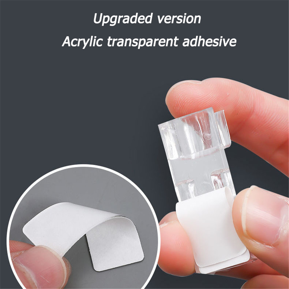 Organizador de cables, Clips acrílicos para cables, gestión de cables, soporte para enrollador de cables, organizador de cables adhesivo reutilizable, soporte para cables de TV y PC