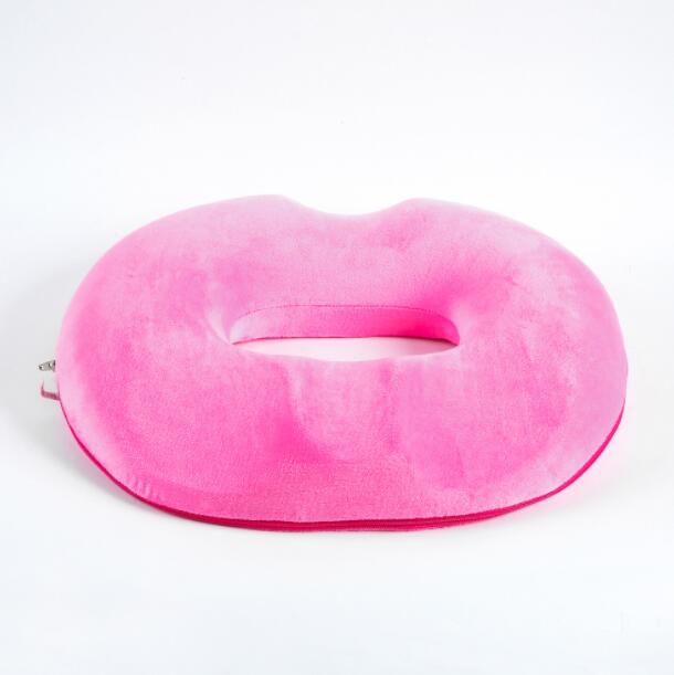 Anti hemorrojder massage sittdyna höft push up yoga ortopedisk komfort skum svansbenskudde bil kontorsstol sittdyna d: Rosa män
